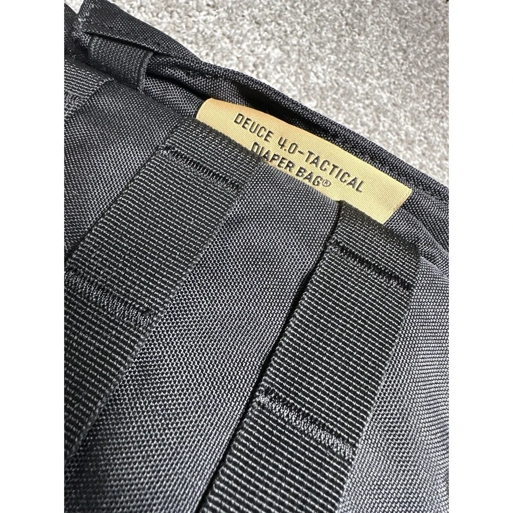 4th Gen Tactical Bay Gear TBG Deuce 4.0 Diaper Bag Dad Black With Changing Mat